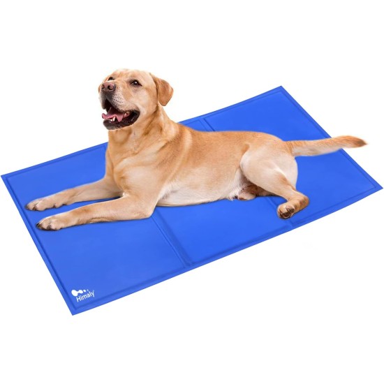himaly Cooling Mat for Dogs and Cats (50 x 90 cm, Blue) Cooling Mat for Dogs and Cats with Cold Gel Pad, Self-Cooling Cushion, Cooling Dog Blanket for Cats and Dogs himaly Cooling Mat for Dogs and Cats (50 x 90 cm, Blue) Cooling Mat for Dogs and Cats with Cold Gel Pad, Self-Cooling Cushion, Cooling Dog Blanket for Cats and Dogs