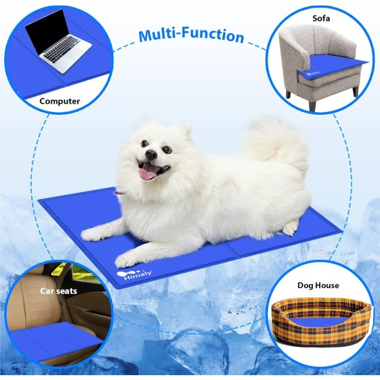 himaly Cooling Mat for Dogs and Cats (50 x 90 cm, Blue) Cooling Mat for Dogs and Cats with Cold Gel Pad, Self-Cooling Cushion, Cooling Dog Blanket for Cats and Dogs himaly Cooling Mat for Dogs and Cats (50 x 90 cm, Blue) Cooling Mat for Dogs and Cats with Cold Gel Pad, Self-Cooling Cushion, Cooling Dog Blanket for Cats and Dogs