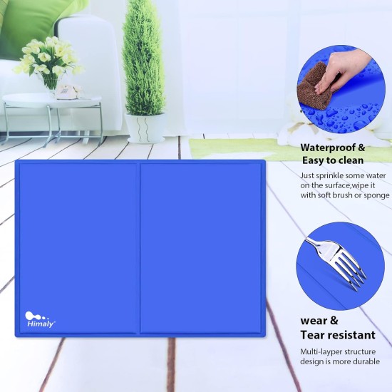 himaly Cooling Mat for Dogs and Cats (50 x 90 cm, Blue) Cooling Mat for Dogs and Cats with Cold Gel Pad, Self-Cooling Cushion, Cooling Dog Blanket for Cats and Dogs himaly Cooling Mat for Dogs and Cats (50 x 90 cm, Blue) Cooling Mat for Dogs and Cats with Cold Gel Pad, Self-Cooling Cushion, Cooling Dog Blanket for Cats and Dogs