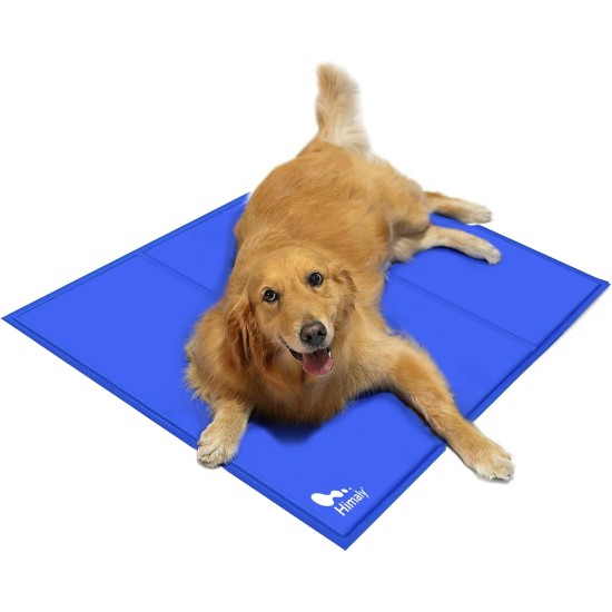 himaly Cooling Mat for Dogs and Cats (50 x 90 cm, Blue) Cooling Mat for Dogs and Cats with Cold Gel Pad, Self-Cooling Cushion, Cooling Dog Blanket for Cats and Dogs himaly Cooling Mat for Dogs and Cats (50 x 90 cm, Blue) Cooling Mat for Dogs and Cats with Cold Gel Pad, Self-Cooling Cushion, Cooling Dog Blanket for Cats and Dogs