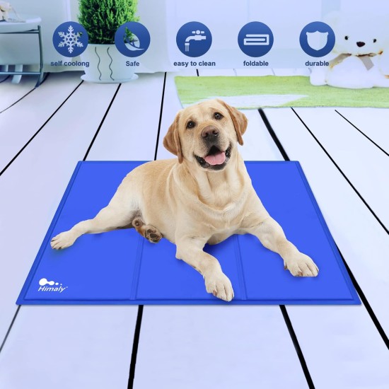 himaly Cooling Mat for Dogs and Cats (50 x 90 cm, Blue) Cooling Mat for Dogs and Cats with Cold Gel Pad, Self-Cooling Cushion, Cooling Dog Blanket for Cats and Dogs himaly Cooling Mat for Dogs and Cats (50 x 90 cm, Blue) Cooling Mat for Dogs and Cats with Cold Gel Pad, Self-Cooling Cushion, Cooling Dog Blanket for Cats and Dogs