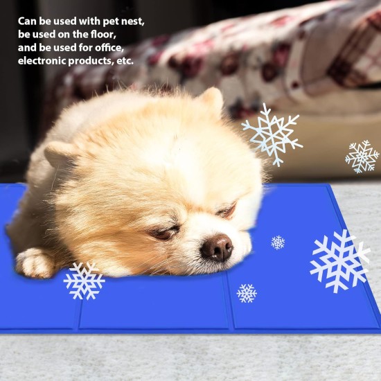 himaly Cooling Mat for Dogs and Cats (50 x 90 cm, Blue) Cooling Mat for Dogs and Cats with Cold Gel Pad, Self-Cooling Cushion, Cooling Dog Blanket for Cats and Dogs himaly Cooling Mat for Dogs and Cats (50 x 90 cm, Blue) Cooling Mat for Dogs and Cats with Cold Gel Pad, Self-Cooling Cushion, Cooling Dog Blanket for Cats and Dogs