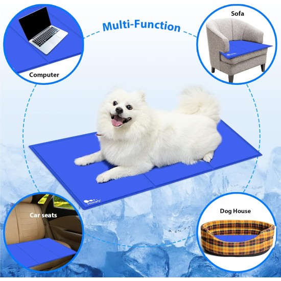 himaly Cooling Mat for Dogs and Cats (50 x 90 cm, Blue) Cooling Mat for Dogs and Cats with Cold Gel Pad, Self-Cooling Cushion, Cooling Dog Blanket for Cats and Dogs himaly Cooling Mat for Dogs and Cats (50 x 90 cm, Blue) Cooling Mat for Dogs and Cats with Cold Gel Pad, Self-Cooling Cushion, Cooling Dog Blanket for Cats and Dogs