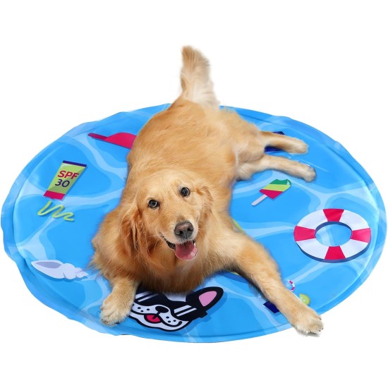 himaly Cooling Mat for Dogs and Cats (50 x 90 cm, Blue) Cooling Mat for Dogs and Cats with Cold Gel Pad, Self-Cooling Cushion, Cooling Dog Blanket for Cats and Dogs himaly Cooling Mat for Dogs and Cats (50 x 90 cm, Blue) Cooling Mat for Dogs and Cats with Cold Gel Pad, Self-Cooling Cushion, Cooling Dog Blanket for Cats and Dogs