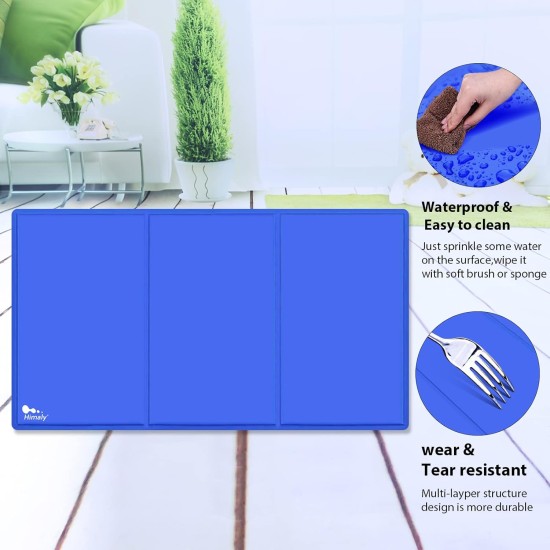 himaly Cooling Mat for Dogs and Cats (50 x 90 cm, Blue) Cooling Mat for Dogs and Cats with Cold Gel Pad, Self-Cooling Cushion, Cooling Dog Blanket for Cats and Dogs himaly Cooling Mat for Dogs and Cats (50 x 90 cm, Blue) Cooling Mat for Dogs and Cats with Cold Gel Pad, Self-Cooling Cushion, Cooling Dog Blanket for Cats and Dogs