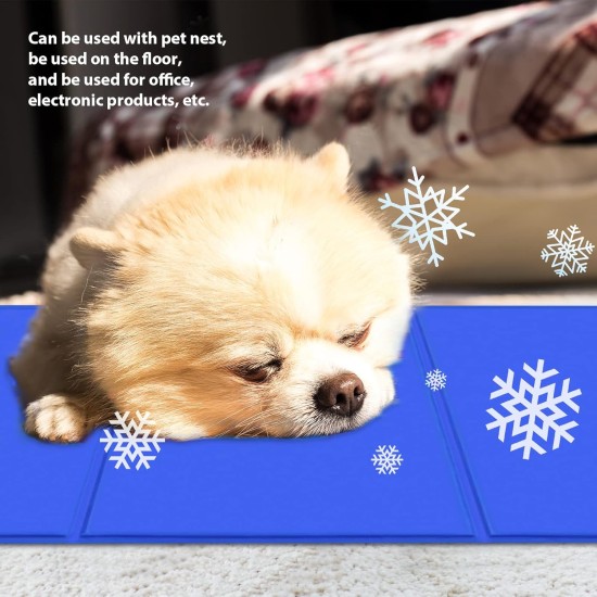 himaly Cooling Mat for Dogs and Cats (50 x 90 cm, Blue) Cooling Mat for Dogs and Cats with Cold Gel Pad, Self-Cooling Cushion, Cooling Dog Blanket for Cats and Dogs himaly Cooling Mat for Dogs and Cats (50 x 90 cm, Blue) Cooling Mat for Dogs and Cats with Cold Gel Pad, Self-Cooling Cushion, Cooling Dog Blanket for Cats and Dogs