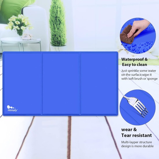 himaly Cooling Mat for Dogs and Cats (50 x 90 cm, Blue) Cooling Mat for Dogs and Cats with Cold Gel Pad, Self-Cooling Cushion, Cooling Dog Blanket for Cats and Dogs himaly Cooling Mat for Dogs and Cats (50 x 90 cm, Blue) Cooling Mat for Dogs and Cats with Cold Gel Pad, Self-Cooling Cushion, Cooling Dog Blanket for Cats and Dogs