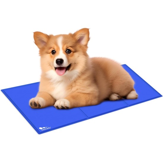 himaly Cooling Mat for Dogs and Cats, Dog Mats, Cat Beds, Foldable Self Gel Cooling Pad, Waterproof, Non-Slip, Cooling Blanket, Suitable for Home and Outdoor Use (20 x 36 Inches / 50 x 90 cm), Blue himaly Cooling Mat for Dogs and Cats, Dog Mats, Cat Beds, Foldable Self Gel Cooling Pad, Waterproof, Non-Slip, Cooling Blanket, Suitable for Home and Outdoor Use (20 x 36 Inches / 50 x 90 cm), Blue