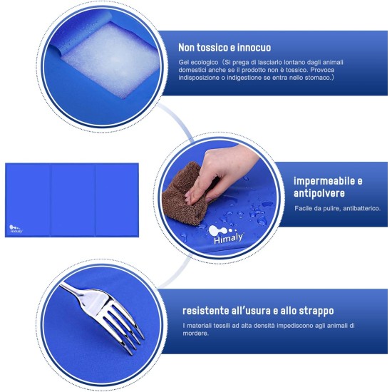 himaly Cooling Mat for Dogs and Cats, Dog Mats, Cat Beds, Foldable Self Gel Cooling Pad, Waterproof, Non-Slip, Cooling Blanket, Suitable for Home and Outdoor Use (20 x 36 Inches / 50 x 90 cm), Blue himaly Cooling Mat for Dogs and Cats, Dog Mats, Cat Beds, Foldable Self Gel Cooling Pad, Waterproof, Non-Slip, Cooling Blanket, Suitable for Home and Outdoor Use (20 x 36 Inches / 50 x 90 cm), Blue