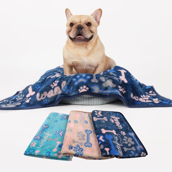 luciphia Dog Blanket, Cat Blanket, Washable, 1 x Pack of 3 Blankets for Small/Medium Dogs and Cats, Cuddly Blanket, Fluffy, Soft, Warm Fleece Pet Blanket for Travel, Sofa, 76 x 52 cm luciphia Dog Blanket, Cat Blanket, Washable, 1 x Pack of 3 Blankets for Small/Medium Dogs and Cats, Cuddly Blanket, Fluffy, Soft, Warm Fleece Pet Blanket for Travel, Sofa, 76 x 52 cm