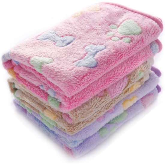 luciphia Dog Blanket, Cat Blanket, Washable, 1 x Pack of 3 Blankets for Small/Medium Dogs and Cats, Cuddly Blanket, Fluffy, Soft, Warm Fleece Pet Blanket for Travel, Sofa, 76 x 52 cm luciphia Dog Blanket, Cat Blanket, Washable, 1 x Pack of 3 Blankets for Small/Medium Dogs and Cats, Cuddly Blanket, Fluffy, Soft, Warm Fleece Pet Blanket for Travel, Sofa, 76 x 52 cm