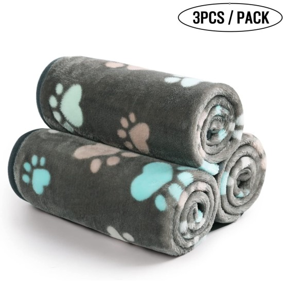 luciphia Dog Blanket, Cat Blanket, Washable, 1 x Pack of 3 Blankets for Small/Medium Dogs and Cats, Cuddly Blanket, Fluffy, Soft, Warm Fleece Pet Blanket for Travel, Sofa, 76 x 52 cm luciphia Dog Blanket, Cat Blanket, Washable, 1 x Pack of 3 Blankets for Small/Medium Dogs and Cats, Cuddly Blanket, Fluffy, Soft, Warm Fleece Pet Blanket for Travel, Sofa, 76 x 52 cm
