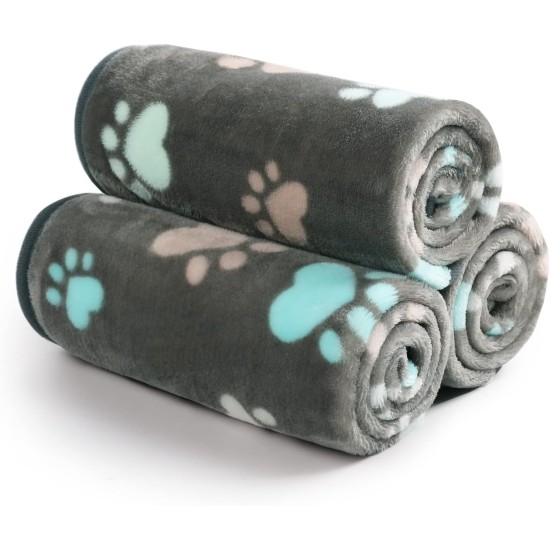 luciphia Dog Blanket, Cat Blanket, Washable, 1 x Pack of 3 Blankets for Small/Medium Dogs and Cats, Cuddly Blanket, Fluffy, Soft, Warm Fleece Pet Blanket for Travel, Sofa, 76 x 52 cm luciphia Dog Blanket, Cat Blanket, Washable, 1 x Pack of 3 Blankets for Small/Medium Dogs and Cats, Cuddly Blanket, Fluffy, Soft, Warm Fleece Pet Blanket for Travel, Sofa, 76 x 52 cm