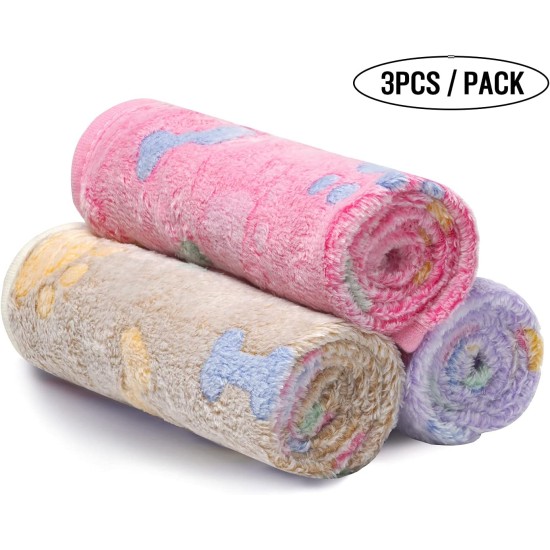 luciphia Dog Blanket, Cat Blanket, Washable, 1 x Pack of 3 Blankets for Small/Medium Dogs and Cats, Cuddly Blanket, Fluffy, Soft, Warm Fleece Pet Blanket for Travel, Sofa, 76 x 52 cm luciphia Dog Blanket, Cat Blanket, Washable, 1 x Pack of 3 Blankets for Small/Medium Dogs and Cats, Cuddly Blanket, Fluffy, Soft, Warm Fleece Pet Blanket for Travel, Sofa, 76 x 52 cm