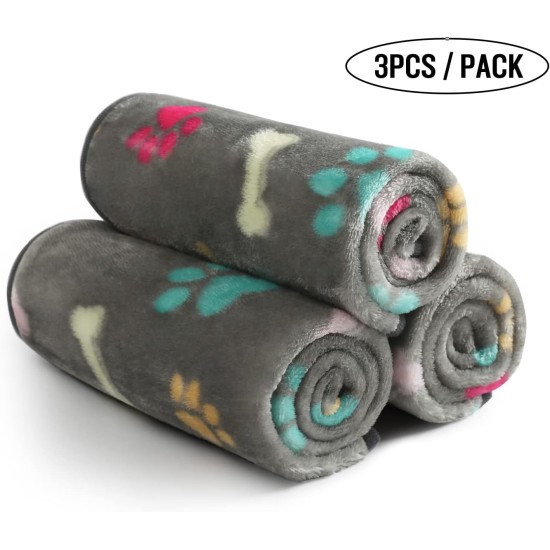 luciphia Dog Blanket, Cat Blanket, Washable, 1 x Pack of 3 Blankets for Small/Medium Dogs and Cats, Cuddly Blanket, Fluffy, Soft, Warm Fleece Pet Blanket for Travel, Sofa, 76 x 52 cm luciphia Dog Blanket, Cat Blanket, Washable, 1 x Pack of 3 Blankets for Small/Medium Dogs and Cats, Cuddly Blanket, Fluffy, Soft, Warm Fleece Pet Blanket for Travel, Sofa, 76 x 52 cm