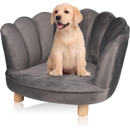 maxxpro Cat and Dog Sofa - Pink - Raised with Wooden Legs - Velvet Material - 61.5 x 52 x 33 cm - Cats and Dogs up to 80 kg maxxpro Cat and Dog Sofa - Pink - Raised with Wooden Legs - Velvet Material - 61.5 x 52 x 33 cm - Cats and Dogs up to 80 kg