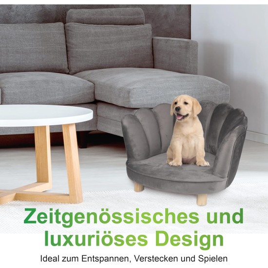 maxxpro Cat and Dog Sofa - Pink - Raised with Wooden Legs - Velvet Material - 61.5 x 52 x 33 cm - Cats and Dogs up to 80 kg maxxpro Cat and Dog Sofa - Pink - Raised with Wooden Legs - Velvet Material - 61.5 x 52 x 33 cm - Cats and Dogs up to 80 kg