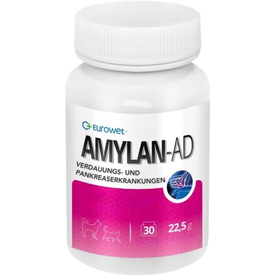 Amylan AD Digestive Tablets for Dogs & Cats - With Beef Liver & Minerals - For Healthy Digestion - 30 Tablets Amylan AD Digestive Tablets for Dogs & Cats - With Beef Liver & Minerals - For Healthy Digestion - 30 Tablets
