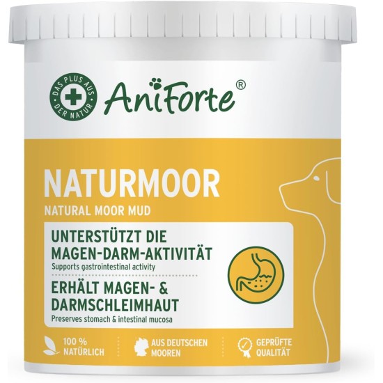 AniForte Heilmoor for Dogs 1200 g - Improves the Faecal Condition, Digestion, Immune System and Gastrointestinal Activity, and Stimulates the Appetite - Natural Healing Clay with High Acceptance