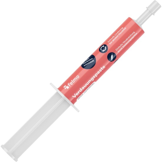 FELMO Digestive Paste for Dogs and Cats, 30 ml, Quick Relief for Diarrhoea, with Psyllium Husks, Probiotic and Prebiotic, Supports Drug Administration and the Regeneration Phase FELMO Digestive Paste for Dogs and Cats, 30 ml, Quick Relief for Diarrhoea, with Psyllium Husks, Probiotic and Prebiotic, Supports Drug Administration and the Regeneration Phase