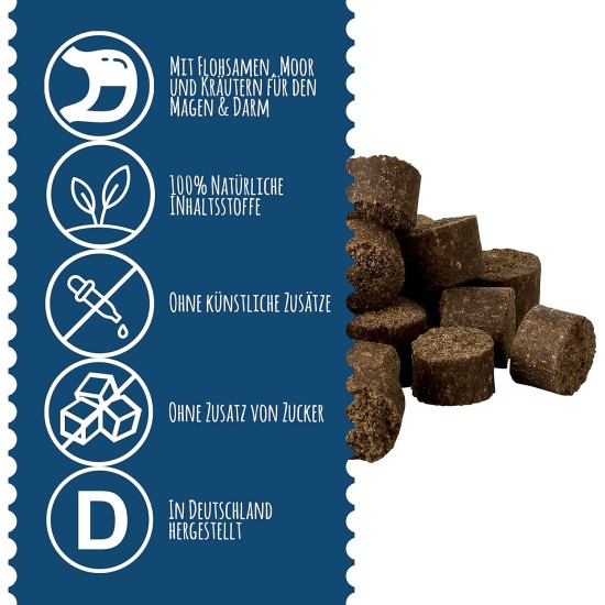 Gastrointestinal for Dogs, Supports the Intestinal Flora and Natural Intestinal Regulation in Dogs - with Psyllium Husks, Vegetable Charcoal and Moore Extract (150 g - Approx. 180 Gastrointestinal for Dogs, Supports the Intestinal Flora and Natural Intestinal Regulation in Dogs - with Psyllium Husks, Vegetable Charcoal and Moore Extract (150 g - Approx. 180