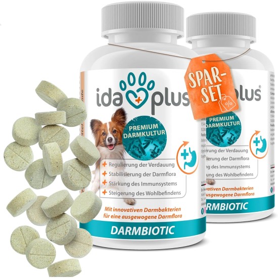 Ida Plus Darmbiotic Test Winner - Probiotics for Intestinal Restoration for the Dog - Build Intestinal Flora After Diarrhoea - Healthy Active Gut Bacteria - Immune System - Regulation Digestion - 240 Ida Plus Darmbiotic Test Winner - Probiotics for Intestinal Restoration for the Dog - Build Intestinal Flora After Diarrhoea - Healthy Active Gut Bacteria - Immune System - Regulation Digestion - 240