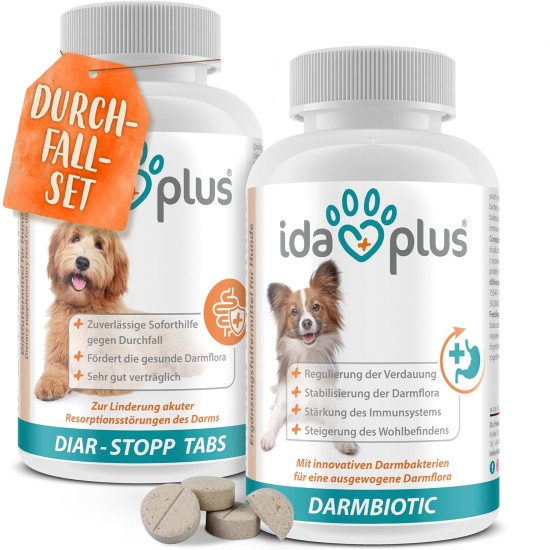 Ida Plus Darmbiotic Test Winner - Probiotics for Intestinal Restoration for the Dog - Build Intestinal Flora After Diarrhoea - Healthy Active Gut Bacteria - Immune System - Regulation Digestion - 240 Ida Plus Darmbiotic Test Winner - Probiotics for Intestinal Restoration for the Dog - Build Intestinal Flora After Diarrhoea - Healthy Active Gut Bacteria - Immune System - Regulation Digestion - 240