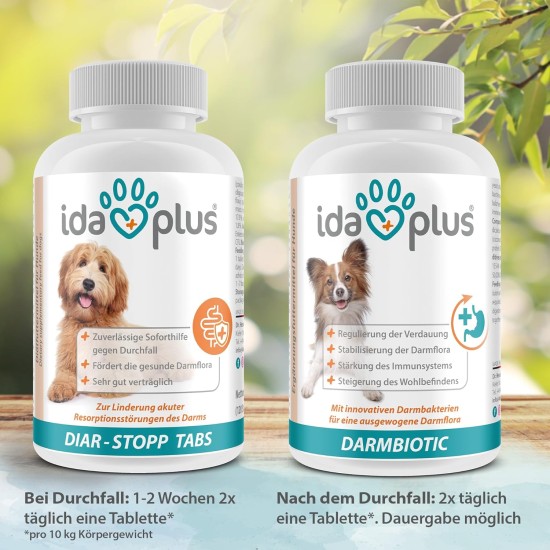 Ida Plus Darmbiotic Test Winner - Probiotics for Intestinal Restoration for the Dog - Build Intestinal Flora After Diarrhoea - Healthy Active Gut Bacteria - Immune System - Regulation Digestion - 240 Ida Plus Darmbiotic Test Winner - Probiotics for Intestinal Restoration for the Dog - Build Intestinal Flora After Diarrhoea - Healthy Active Gut Bacteria - Immune System - Regulation Digestion - 240