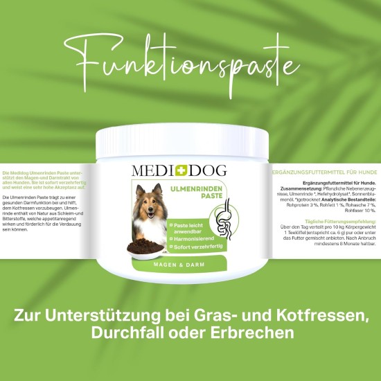 Medipet 500 g Premium Elm Bark Paste for Dogs, Better Digestion and Intestinal Flora, Elm Bark for Dogs and Cats for Intestinal Restoration, Slippery Elm Bark Medipet 500 g Premium Elm Bark Paste for Dogs, Better Digestion and Intestinal Flora, Elm Bark for Dogs and Cats for Intestinal Restoration, Slippery Elm Bark