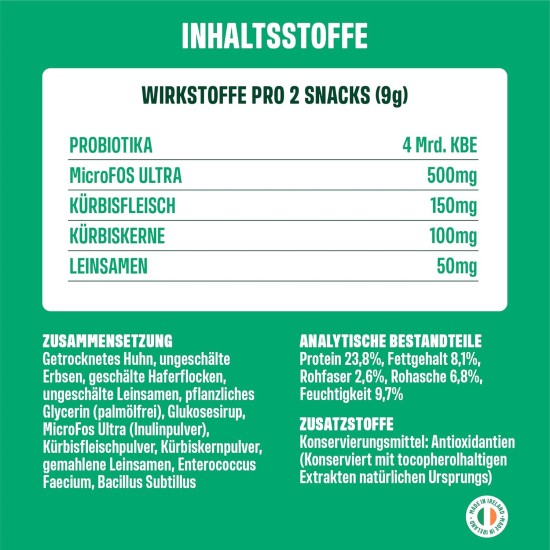 Probiotic Dog Probiotics as Treats - Dog Build Intestinal Flora, Improved Digestion & Immune System - 60 Delicious Snacks (270 g) with Chicken Probiotic Dog Probiotics as Treats - Dog Build Intestinal Flora, Improved Digestion & Immune System - 60 Delicious Snacks (270 g) with Chicken