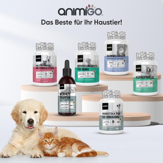 Probiotics for Digestion in Dogs - 120 Intestinal Capsules - Supports Intestinal Health, Gastric Intestinal Flora - With Lactobacillus, Linseed & Prebiotics - Intestinal Cleansing & Digestive Enzymes Probiotics for Digestion in Dogs - 120 Intestinal Capsules - Supports Intestinal Health, Gastric Intestinal Flora - With Lactobacillus, Linseed & Prebiotics - Intestinal Cleansing & Digestive Enzymes