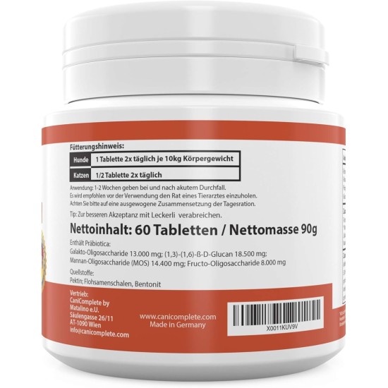Stomach and Intestines Diarrhoea Tablets Digestion aids for cats and dogs. For resorption disorders of the intestines or after worm treatments – with bentonite. Stomach and Intestines Diarrhoea Tablets Digestion aids for cats and dogs. For resorption disorders of the intestines or after worm treatments – with bentonite.