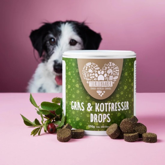 TIERLIEBHABER Grass & Poo Eater Drops for Dogs - For Eating Grass & Faeces - Soothes the Stomach & Reduces Heartburn - Grass Eater Drops with Healing Soil, Anise & Fennel (350 g | Approx. 150 Drops) TIERLIEBHABER Grass & Poo Eater Drops for Dogs - For Eating Grass & Faeces - Soothes the Stomach & Reduces Heartburn - Grass Eater Drops with Healing Soil, Anise & Fennel (350 g | Approx. 150 Drops)