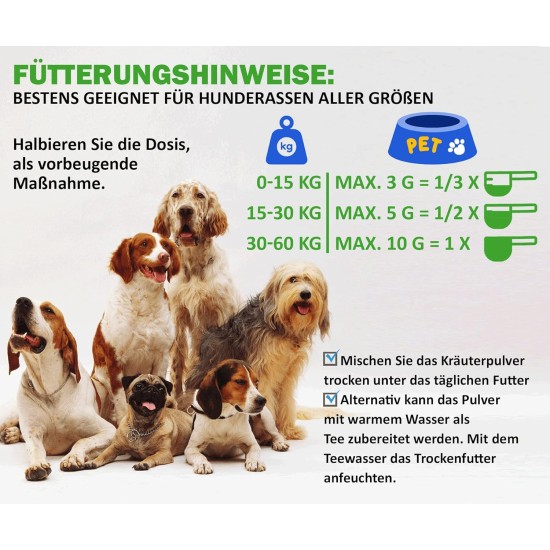 V-Point Flora Active for Dogs to Support Diarrhoea Bloating Digestive Problems Constipation Colic Stomach Problems Building Intestinal Flora Intestinal Restoration Natural Herbal Powder (250 g) V-Point Flora Active for Dogs to Support Diarrhoea Bloating Digestive Problems Constipation Colic Stomach Problems Building Intestinal Flora Intestinal Restoration Natural Herbal Powder (250 g)