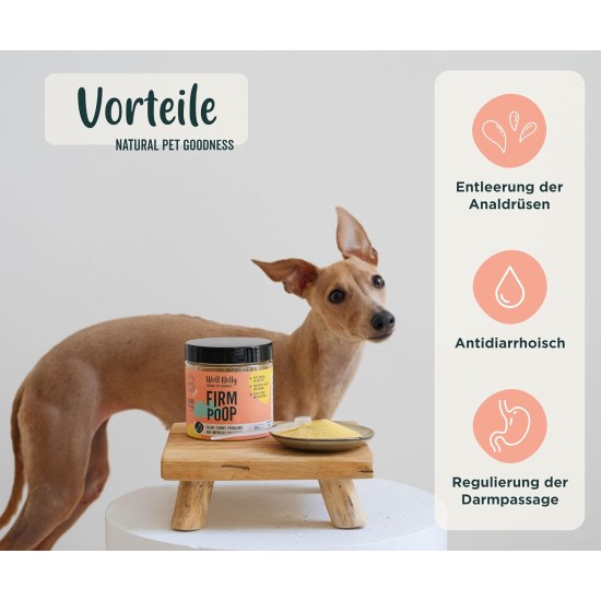 Wolf Belly - Probiotics Intestinal Restoration Dog 100% Natural (180 g) Diarrhoea Dog Powder, Dog Intestinal Flora Build, Vitamins Stomach Protection, Intestinal Treatment Dog Probiotic - Firm Poop Wolf Belly - Probiotics Intestinal Restoration Dog 100% Natural (180 g) Diarrhoea Dog Powder, Dog Intestinal Flora Build, Vitamins Stomach Protection, Intestinal Treatment Dog Probiotic - Firm Poop