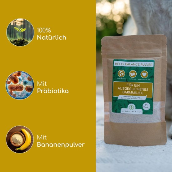 Wolfsbacher Digestive Snack for Dogs - 125 Treats with Prebiotic Yeast & Herbs | 100% Natural | Supports Intestinal Flora & Normal Faeces | 125 Gentle Dog Snacks Wolfsbacher Digestive Snack for Dogs - 125 Treats with Prebiotic Yeast & Herbs | 100% Natural | Supports Intestinal Flora & Normal Faeces | 125 Gentle Dog Snacks