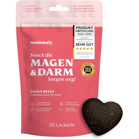 mammaly Lucky Belly Probiotics Dog Treat, 325 g, Digestive Snacks for Stomach Intestinal Flora Building (For Diarrhea, Heartburn & Grass Eating) Alternative to Healing Clay, Charcoal Tablets as mammaly Lucky Belly Probiotics Dog Treat, 325 g, Digestive Snacks for Stomach Intestinal Flora Building (For Diarrhea, Heartburn & Grass Eating) Alternative to Healing Clay, Charcoal Tablets as
