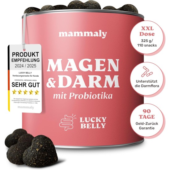 mammaly Lucky Belly Probiotics Dog Treat, 325 g, Digestive Snacks for Stomach Intestinal Flora Building (For Diarrhea, Heartburn & Grass Eating) Alternative to Healing Clay, Charcoal Tablets as mammaly Lucky Belly Probiotics Dog Treat, 325 g, Digestive Snacks for Stomach Intestinal Flora Building (For Diarrhea, Heartburn & Grass Eating) Alternative to Healing Clay, Charcoal Tablets as