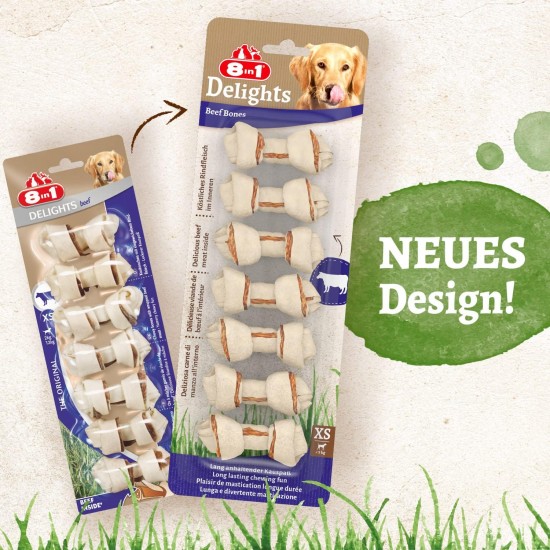8 in 1 Delights Beef – healthy chew snack for sensitive dogs, high-quality beef wrapped in beef skin, various Options 8 in 1 Delights Beef – healthy chew snack for sensitive dogs, high-quality beef wrapped in beef skin, various Options
