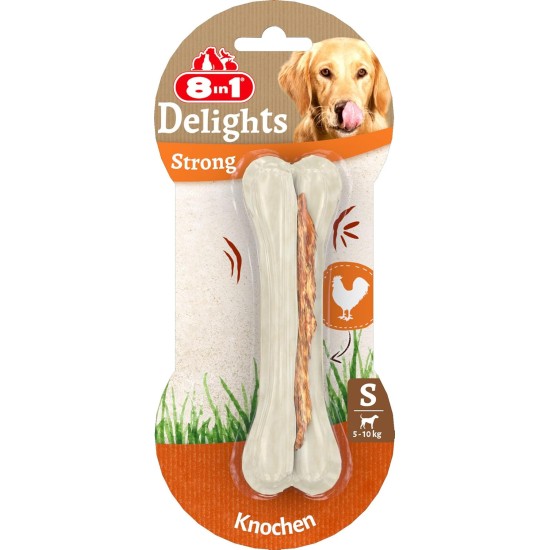 8-in-1 Delights Chicken Chew Bone Strong, Extra Strong for Strong Chewing Dogs, Various sizes., May vary 8-in-1 Delights Chicken Chew Bone Strong, Extra Strong for Strong Chewing Dogs, Various sizes., May vary