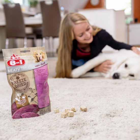 8-in-1 Meaty Treats, Freeze-Dried Dogs Treats, Grain-Free and Sugar-Free (1 Bag, 50 g) 8-in-1 Meaty Treats, Freeze-Dried Dogs Treats, Grain-Free and Sugar-Free (1 Bag, 50 g)