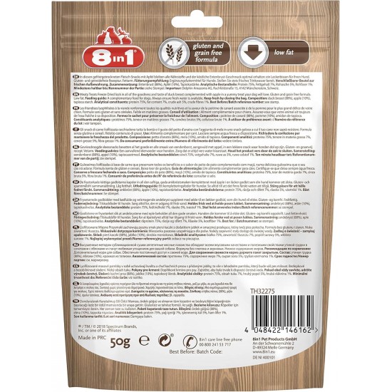 8-in-1 Meaty Treats, Freeze-Dried Dogs Treats, Grain-Free and Sugar-Free (1 Bag, 50 g) 8-in-1 Meaty Treats, Freeze-Dried Dogs Treats, Grain-Free and Sugar-Free (1 Bag, 50 g)