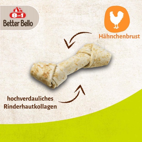 8in1 Better Bello Chicken Bones XS - Easily Digestible Chew Bones for Dogs with Chicken, Chew Items for Dogs with Sensitive Stomach, 84 g Bag (Pack of 7) 8in1 Better Bello Chicken Bones XS - Easily Digestible Chew Bones for Dogs with Chicken, Chew Items for Dogs with Sensitive Stomach, 84 g Bag (Pack of 7)