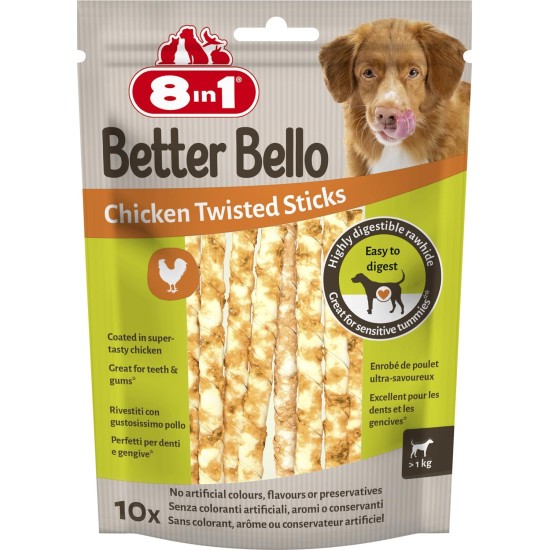 8in1 Better Bello Chicken Bones XS - Easily Digestible Chew Bones for Dogs with Chicken, Chew Items for Dogs with Sensitive Stomach, 84 g Bag (Pack of 7) 8in1 Better Bello Chicken Bones XS - Easily Digestible Chew Bones for Dogs with Chicken, Chew Items for Dogs with Sensitive Stomach, 84 g Bag (Pack of 7)