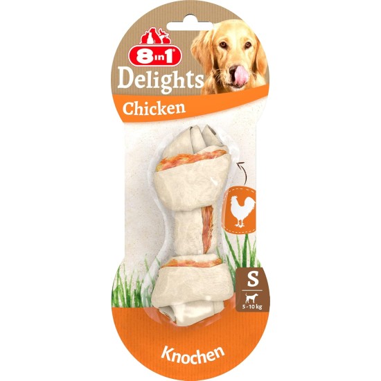 8in1 Delights Chicken, Healthy Chew Bone for Dogs, High Quality Chicken Meat, Wrapped in Beef Skin. Sizes, Bone 8in1 Delights Chicken, Healthy Chew Bone for Dogs, High Quality Chicken Meat, Wrapped in Beef Skin. Sizes, Bone