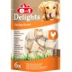 8in1 Delights Chicken, Healthy Chew Bone for Dogs, High Quality Chicken Meat, Wrapped in Beef Skin. Sizes, Bone 8in1 Delights Chicken, Healthy Chew Bone for Dogs, High Quality Chicken Meat, Wrapped in Beef Skin. Sizes, Bone