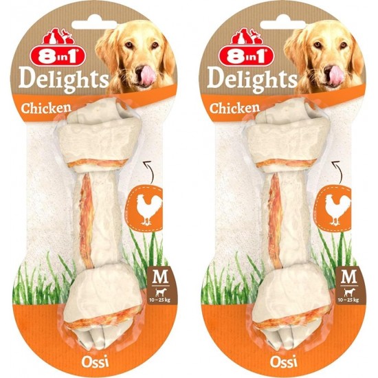 8in1 Delights Chicken, Healthy Chew Bone for Dogs, High Quality Chicken Meat, Wrapped in Beef Skin. Sizes, Bone 8in1 Delights Chicken, Healthy Chew Bone for Dogs, High Quality Chicken Meat, Wrapped in Beef Skin. Sizes, Bone