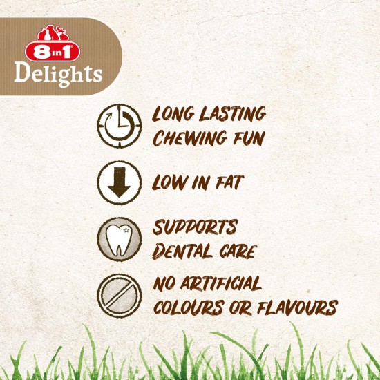 8in1 Delights Chicken, Healthy Chew Bone for Dogs, High Quality Chicken Meat, Wrapped in Beef Skin. Sizes, Bone 8in1 Delights Chicken, Healthy Chew Bone for Dogs, High Quality Chicken Meat, Wrapped in Beef Skin. Sizes, Bone