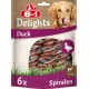 8in1 Delights Duck Chew Spirals - Healthy Chew Snack for Dogs, Premium Duck Meat Wrapped in Beef Hide, Pack of 6