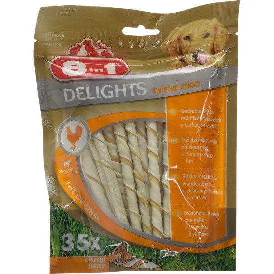 8in1 Delights Twisted Sticks, 35 Pack, Pack of 5 8in1 Delights Twisted Sticks, 35 Pack, Pack of 5